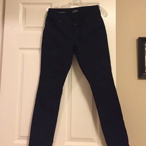 LOFT curvy skinny jeans in very deep blue