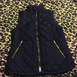 Dark blue quilted old navy vest