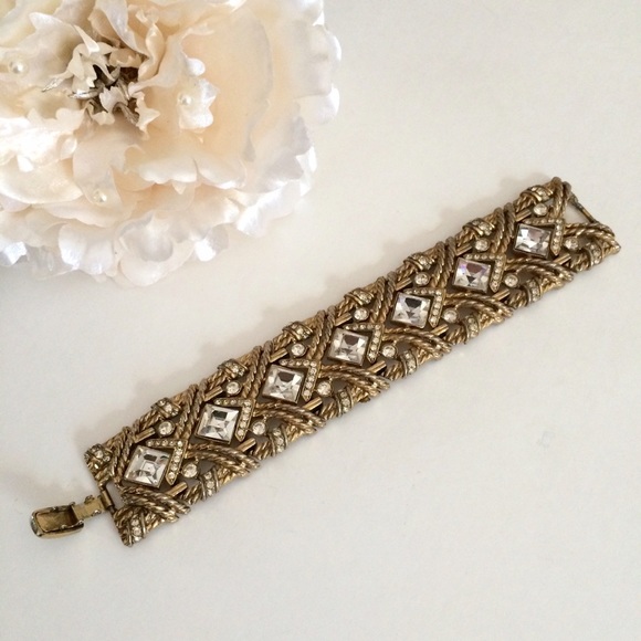 Vintage Edwardian Style Gold Bracelet / Cuff - Picture 2 of 6