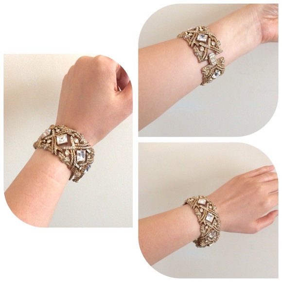 Vintage Edwardian Style Gold Bracelet / Cuff - Picture 5 of 6