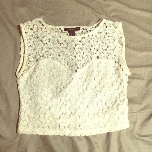 Forever 21 white crop top