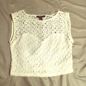 Forever 21 white crop top