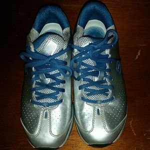 Silver Skechers Shape-ups athletic shoes