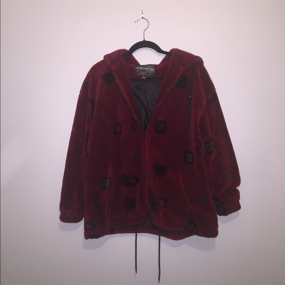 Super fluffy 80s hoodie/jacket