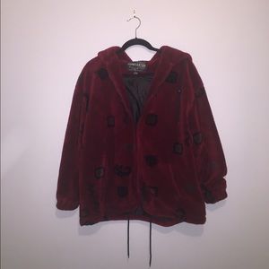 Super fluffy 80s hoodie/jacket