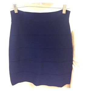 BCBGMAXAZRIA dark navy bandage skirt size M