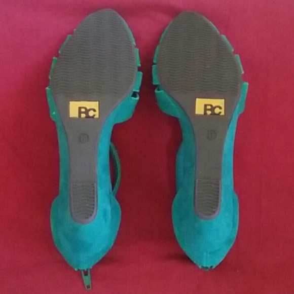 🔥deep teal suede statement wedges🔥 - Picture 4 of 4