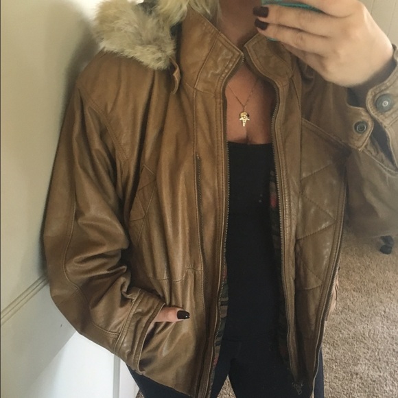 Vintage Jackets & Blazers - Winlit vintage 80's Moto bomber leather jacket