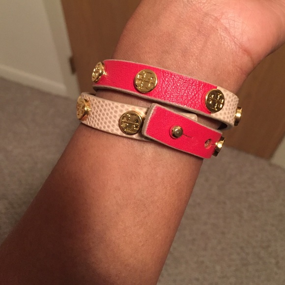 Tory Burch two-tones double wrap bracelet - Picture 2 of 4