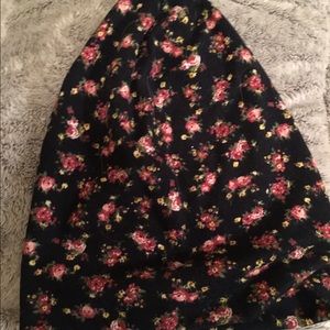 Black floral beanie