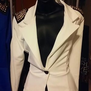 GET BOTH!! Cream and royal blue blazers size 14