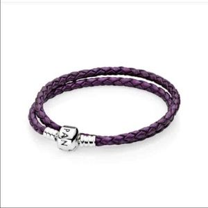 PANDORA Bracelet - Leather & Sterling