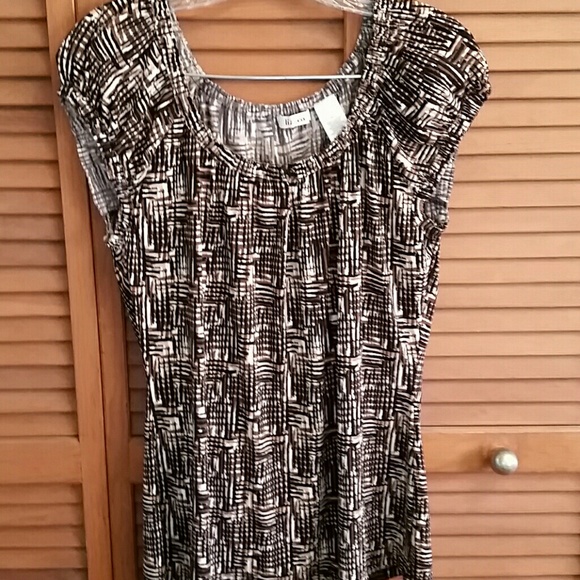 Black & brown printed top