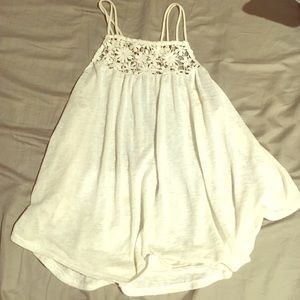 White blouse with floral top