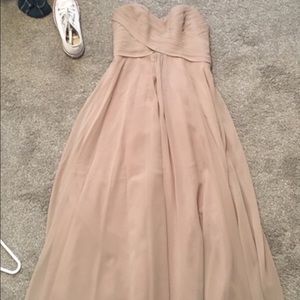 Bridesmaid dress. Size 8. Tan/beige/nude