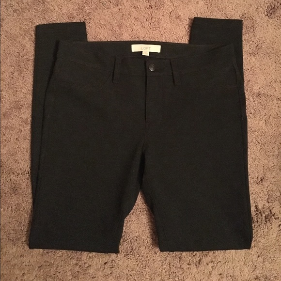 Loft Gray Ponte Pants