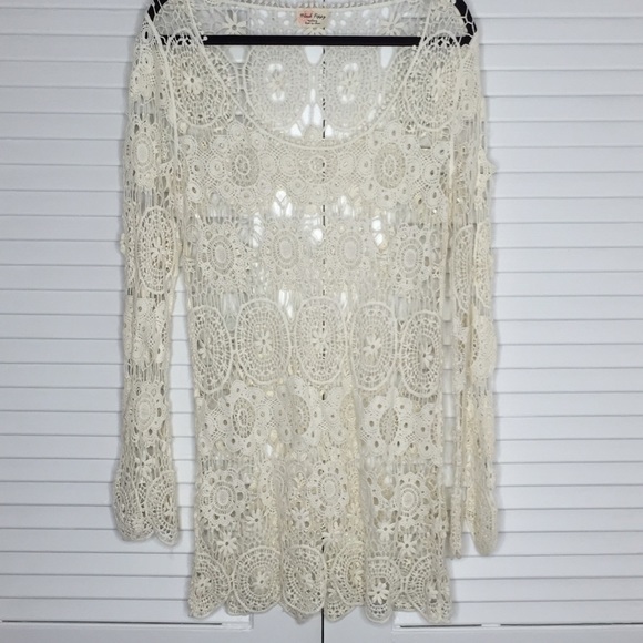 PacSun Dresses - NWOT PacSun Black Poppy Crochet Tunic Dress PacSun Dresses - NWOT PacSun Black Poppy Crochet Tunic Dress