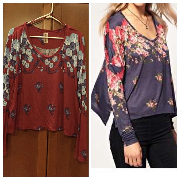 🌸FREE PEOPLE FLORAL PRINT LONG SLEEVE🌸 - Picture 2 of 4
