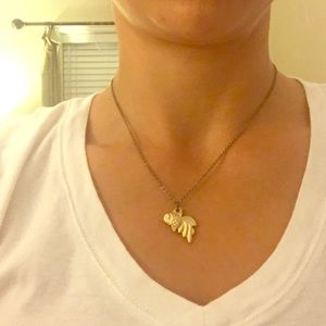 Gold goldfish necklace