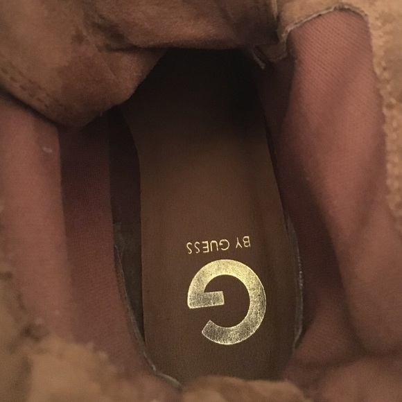 Tan Leather Combat Boots from Guess - Picture 3 of 3