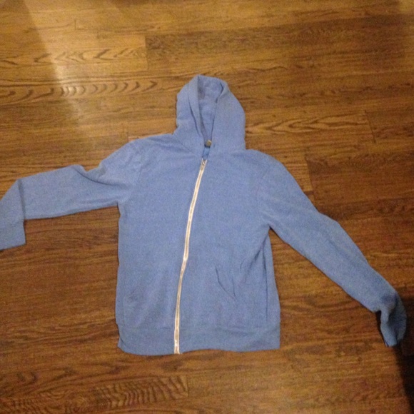 Alternative Earth Light Blue Zip Up Hoodie Size M