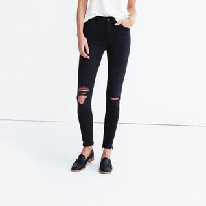 *MADEWELL 9'' HIGH RISE SKINNY JEANS IN BLACK SEA