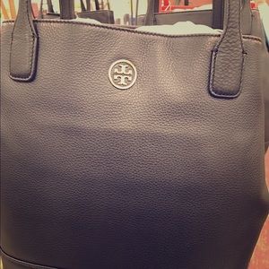 Brand new Tory Burch leather black bucket bag!