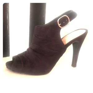 Nine West Peep Toe Heeled Booties