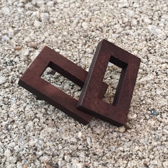 Wooden Earrings - Picture 2 of 4