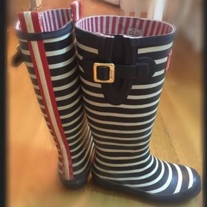 Striped Rain Boots