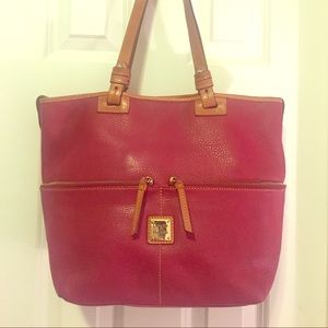 Dooney and Bourke dark red leather shoulder bag
