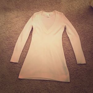 White sweater dress
