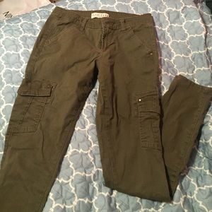 Olive green cargo pants size 2