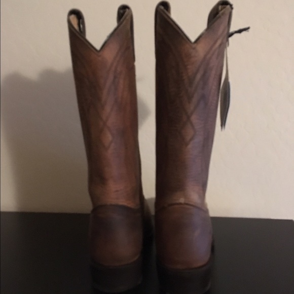 Frye Billy pull up western cowboy boots Nwt 7 - Picture 3 of 4