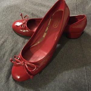 COACH Deep Red Patent Leather BEAUTIES👠👣👠