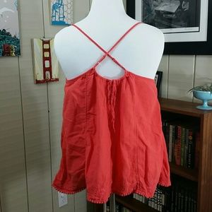 *SALE* OLD NAVY coral gauze strappy tank