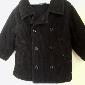 Gymboree Black Corduroy PeaCoat