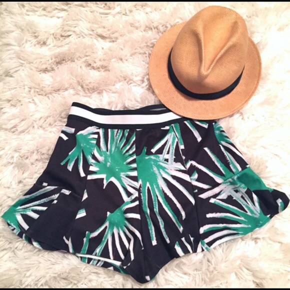 Zara Palm Print Shorts