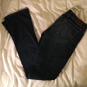 Dark stretch denim boot cut