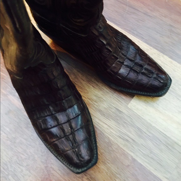 Lucchese brown Size 9.5 cowboy boots LANA - Picture 3 of 4