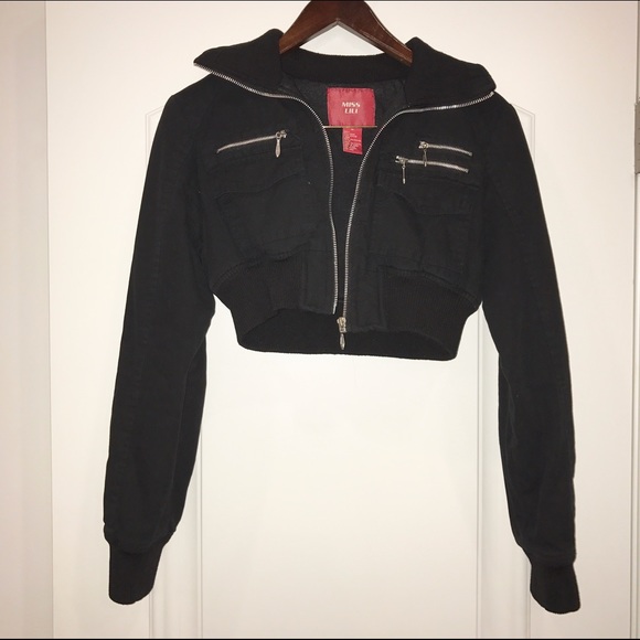 FINAL PRICE• Miss Lili Cropped Bomber Jacket