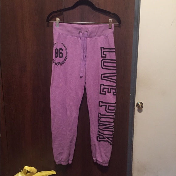 VS PINK purple capri sweats