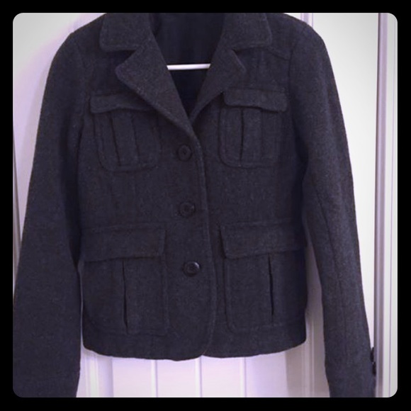 Short gray pea coat