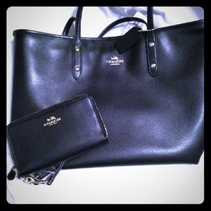 Brand new coach bag and matching wallet.