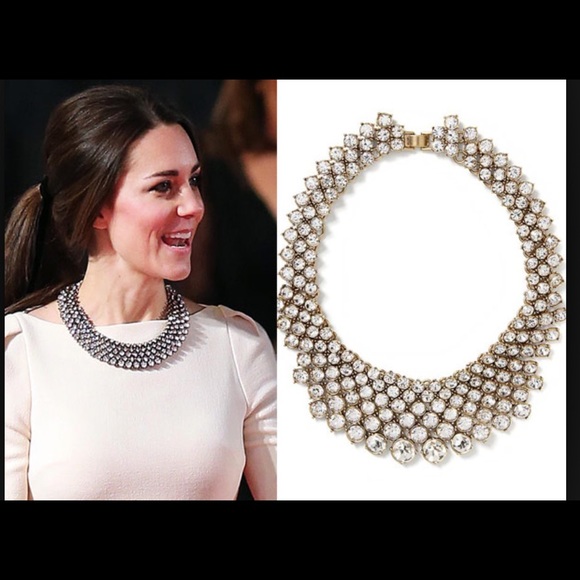 Gorgeous Crystal Collar Statement Necklace Gold - Picture 3 of 3