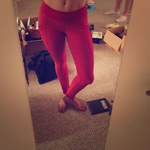Size 4 LuluLemon red pants with pocket design