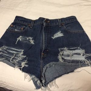 ripped high waisted shorts
