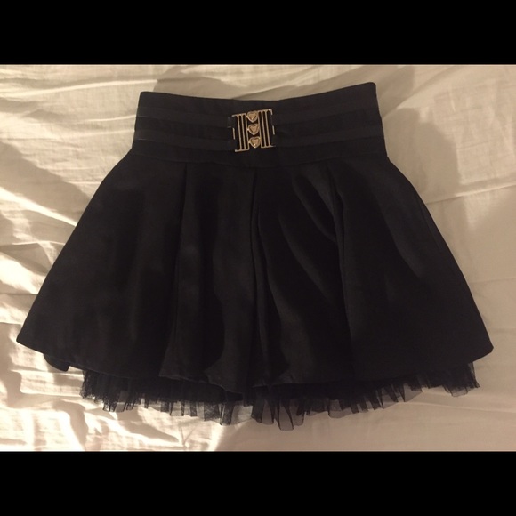 A short black skirt.