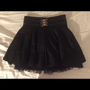 A short black skirt.