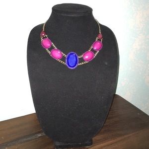 Unique Choker. Blue and Pinkish Purple Color